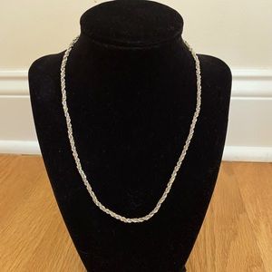 Vintage Tiffany and Co. Silver and Gold Twisted Rope Necklace